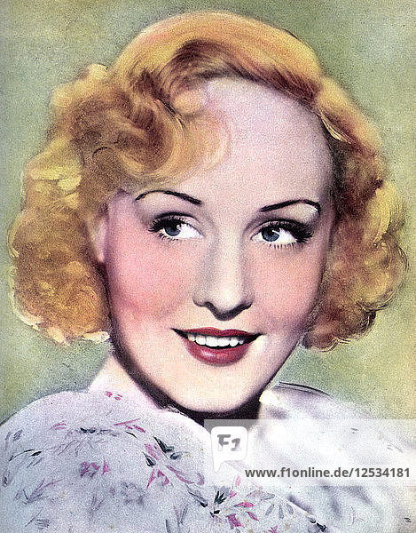 Madge Evans  amerikanische Schauspielerin  1934-1935. Künstlerin: Unbekannt