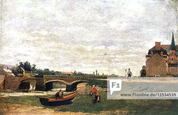 Ansicht des Dorfes  um 1855-1892. Künstler: Stanislas Lepine