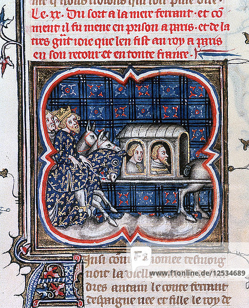 Fernando von Portugal in Gefangenschaft  um 1212  (1375-1379). Künstler: Unbekannt