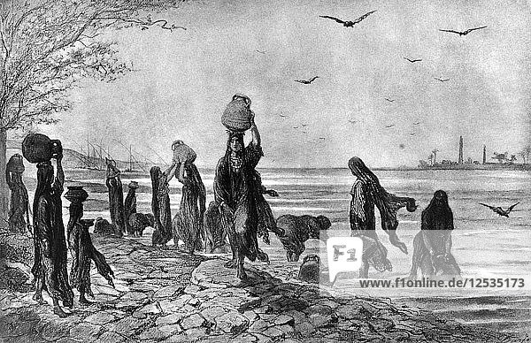 Frauen am Rande des Nils  1872. Künstler: Alfred-Henri Darjou