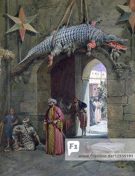 A Doorway in Cairo  1884. Artist: William Simpson