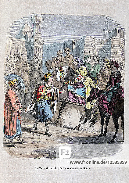 Die Mutter von Ibrahim Pascha betritt Kairo  (1847). Künstler: Jean Adolphe Beauce
