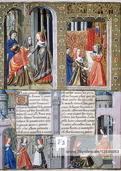 Curing of a hemiplegic  15th century. Artist: Unknown