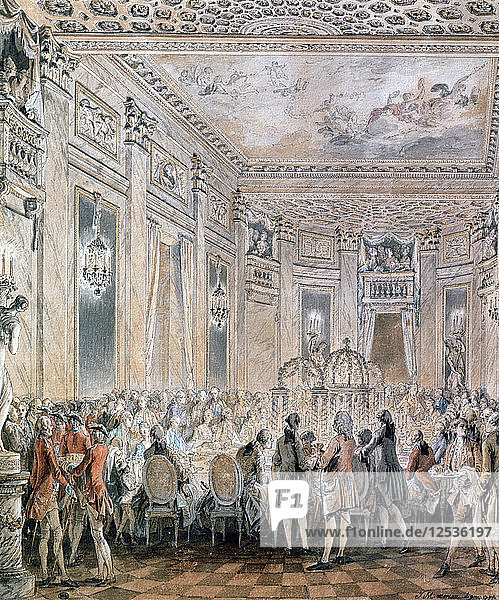 Feast at Louveciennes 1771. Artist: Jean-Michel Moreau