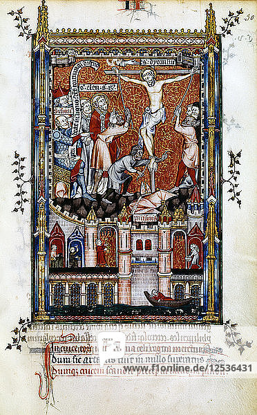 Die Kreuzigung des Heiligen Denis  1317. Künstler: Unbekannt