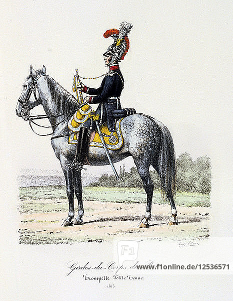 Gardes-du-Corps de Roi  Trumpeter (petite tenue)  1815 Artist: Eugene Titeux