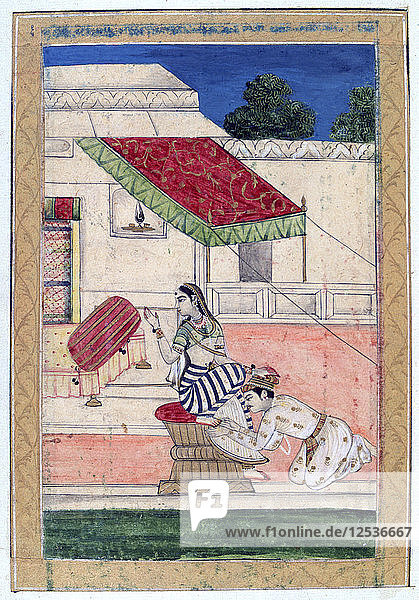 Ramkali Ragini  Ragamala Album  Schule von Rajasthan  19. Jahrhundert. Künstler: Unbekannt