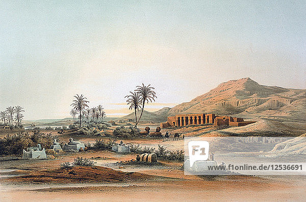 Tempel von Seti I. in Qurnah  Ägypten  19. Jahrhundert. Künstler: E Weidenbach