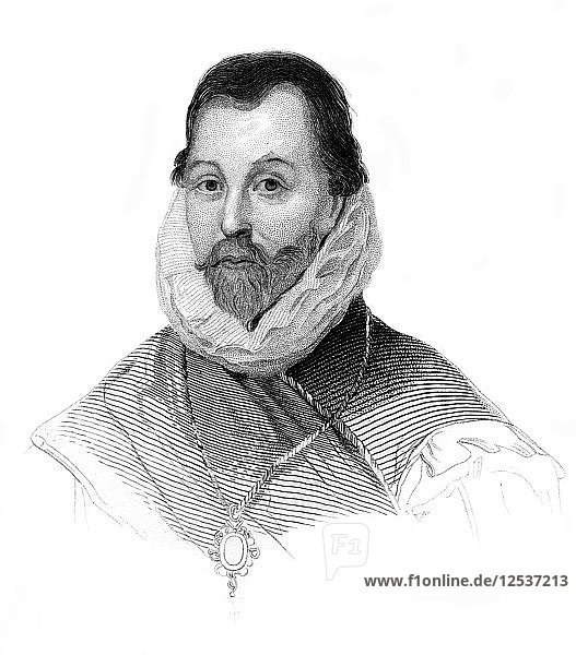 Sir Francis Drake  16th century English navigator and privateer  (c1850). Artist: Unknown