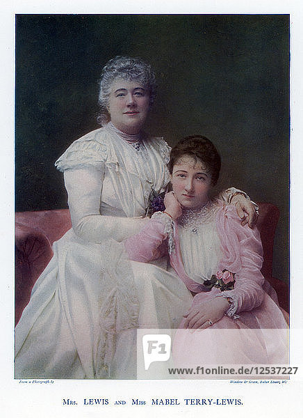 Mrs Lewis (Kate Terry) and Miss Mabel Terry-Lewis  British actresses  1901.Artist: Window & Grove