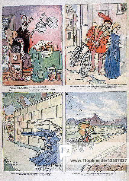 Karikaturen aus der Legende von Faust  1894. Künstler: Unbekannt
