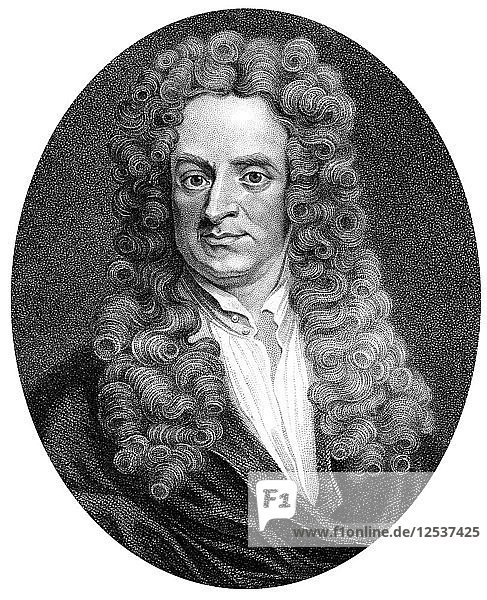 Isaac Newton  English mathematician  astronomer and physicist  (1818).Artist: R Page