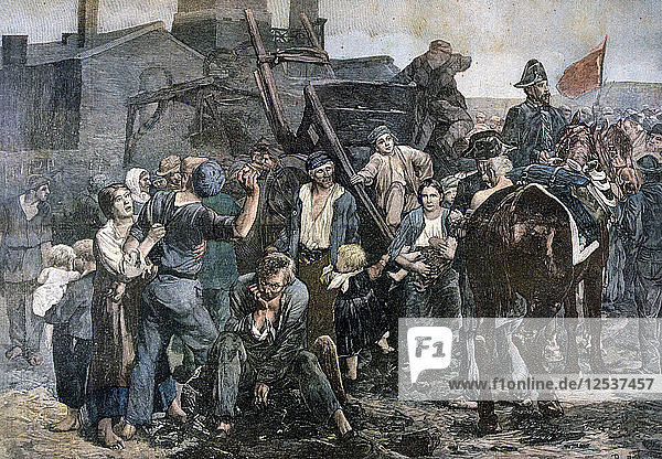 Der Bergarbeiterstreik in Carmaux  1892. Künstler: Unbekannt