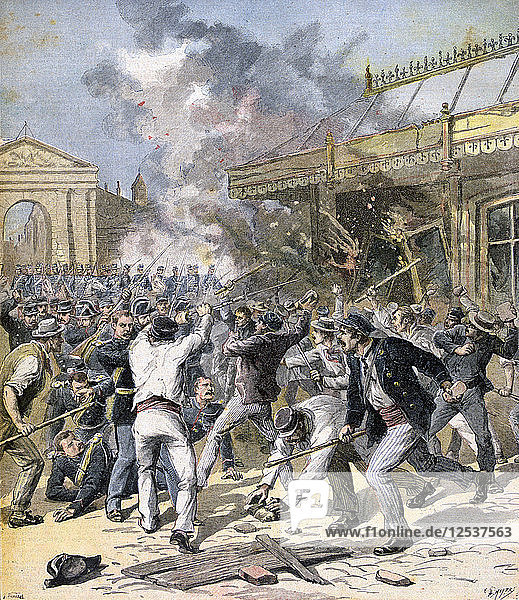 Der Aufstand in Bordeaux  Aquitanien  1891. Künstler: Henri Meyer