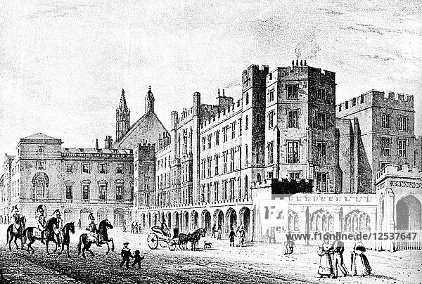 Oberhaus und Unterhaus  Westminster  Anfang des 19. Jahrhunderts (um 1905). Künstler: Unbekannt