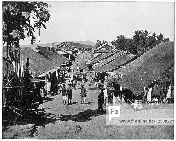 Dorf bei Kalkutta  Indien  Ende des 19. Jahrhunderts. Künstler: John L. Stoddard