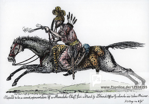Mameluke chief  1798.Artist: James Gillray
