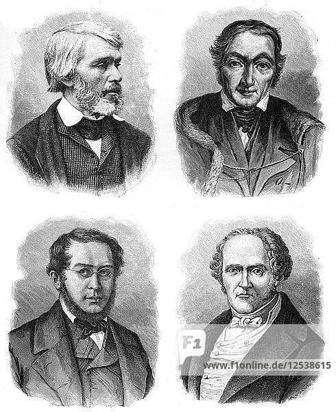 Four social theorists: Carlyle  Owen  Fourier and Proudhon  (1903). Artist: Unknown