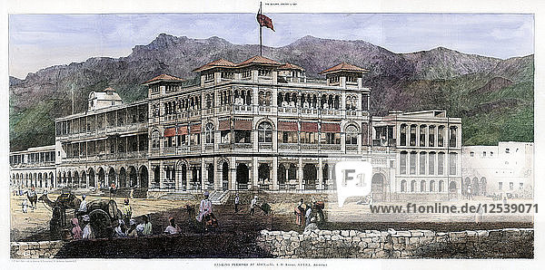 Bankgebäude in Aden  8. Januar 1887. Künstler: C. Kell
