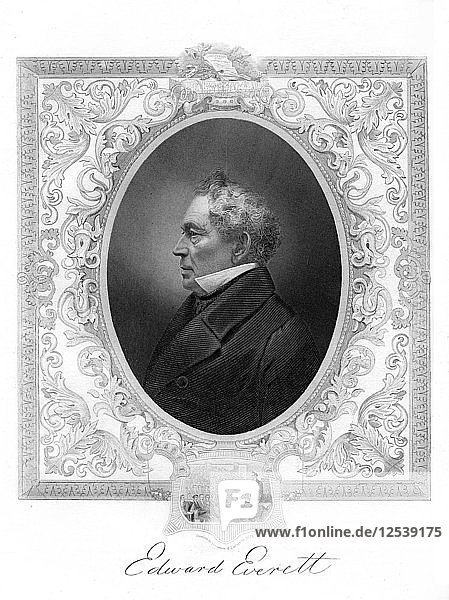 Edward Everett  American Whig Party politician from Massachusetts  1862-1867. Artist: Unknown