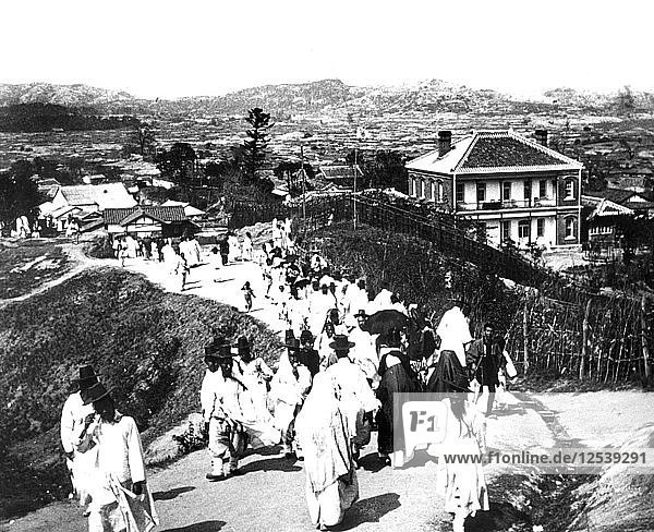 Nam San  Korea  1900. Künstler: Unbekannt