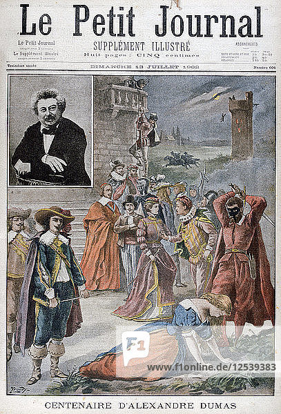 Hundertjähriges Jubiläum der Geburt von Alexandre Dumas  1902. Künstler: Yrondy