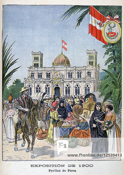 Der peruanische Pavillon auf der Weltausstellung von 1900  Paris  1900. Künstler: Unbekannt