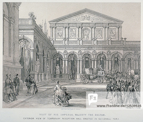 Besuch von Abd-ul-Aziz  Sultan der Türkei  in der Guildhall  City of London  1867. Künstler: Gebrüder Kell