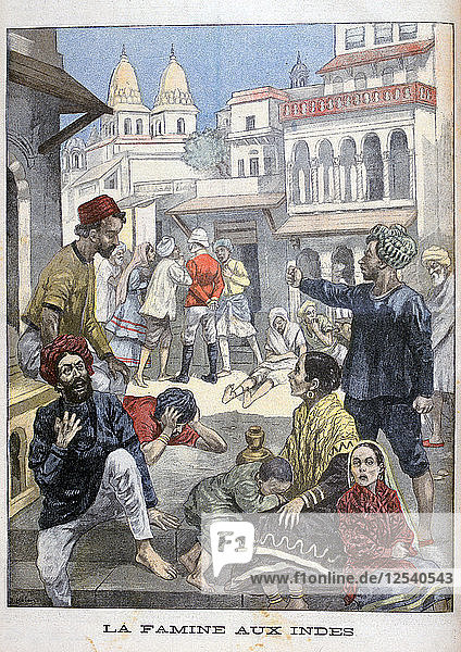Hungersnot in Indien  1900. Künstler: Joseph Belon