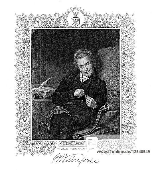 William Wilberforce  (1759-1833)  19. Jahrhundert.Künstler: J Jenkins