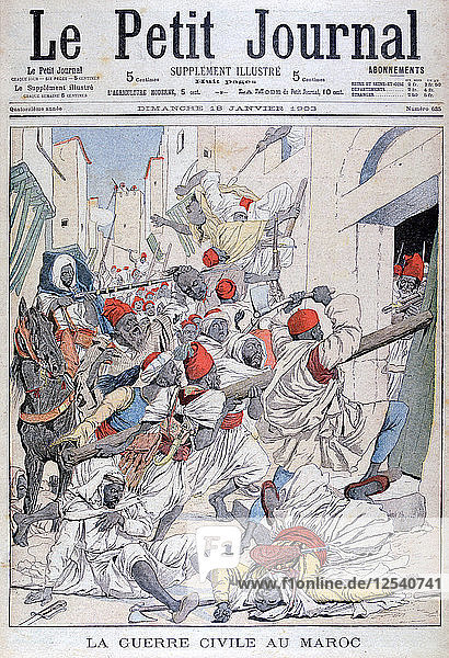 Bürgerkrieg in Marokko  1903. Künstler: Unbekannt