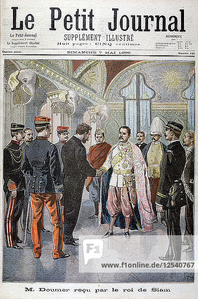 Paul Doumer  Generalgouverneur von Indochina  wird vom König von Siam in Bangkok empfangen  1899. Künstler: Oswaldo Tofani