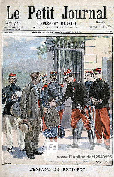Das Kind des Regiments  1898. Künstler: F. Meaulle