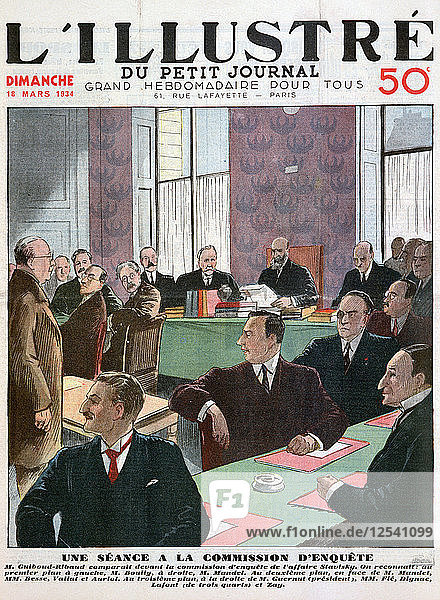 A meeting of the board of enquiry  1934. Artist: Unknown