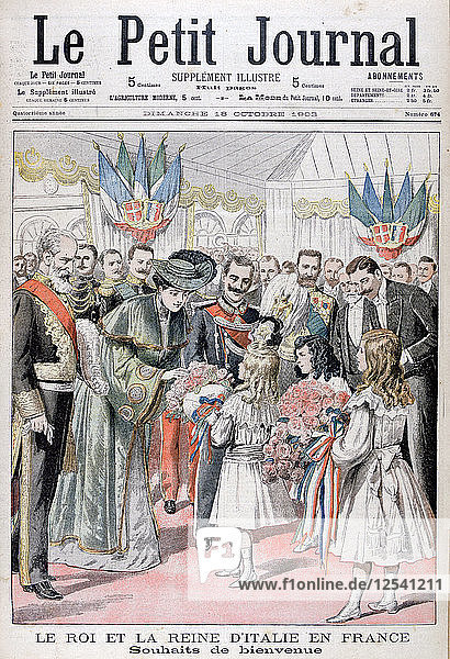 Der König und die Königin von Italien in Frankreich  1903. Künstler: Unbekannt