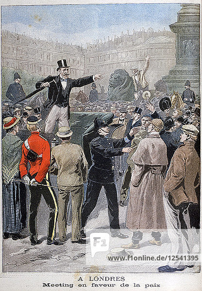 Versammlung für den Frieden  London  1899. Künstler: Unbekannt