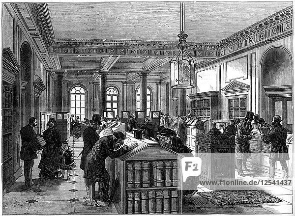 Das neue Büro des Testamentsregisters  Somerset House  London  1875. Künstler: Unbekannt