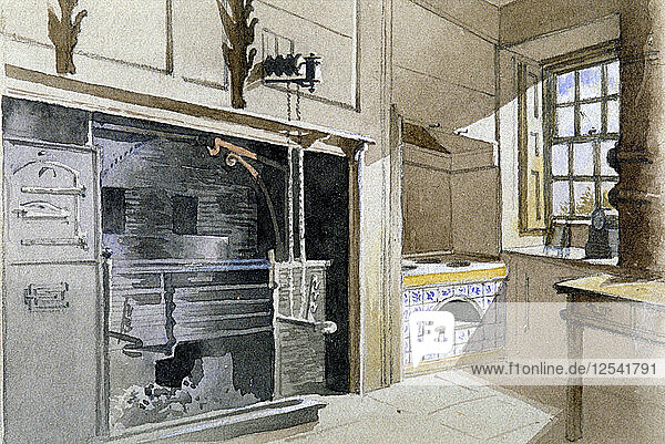 Küchenherd und holländischer Ofen  Nr. 21 Austin Friars Street  City of London  1885. Künstler: John Crowther
