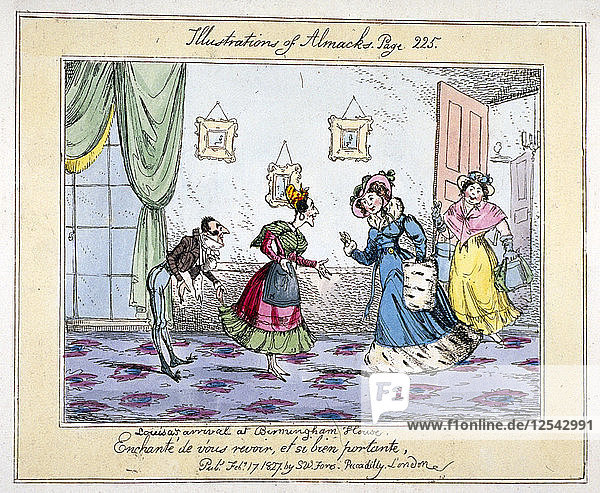 Louisas Ankunft in Birmingham House  1827. Künstler: SW Fores