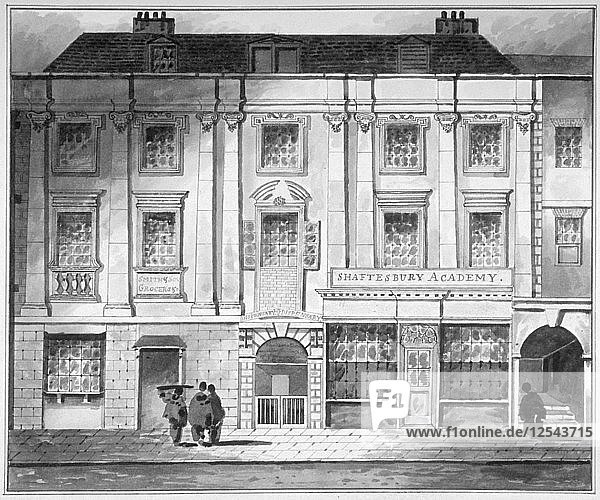 Shaftesbury House  Aldersgate Street  City of London  1800. Artist: John King