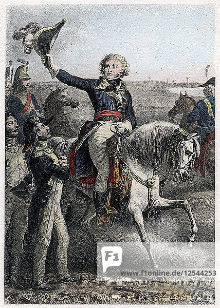 Jean Baptiste Kléber  französischer General während der französischen Revolutionskriege  um 19. Künstler: Unbekannt