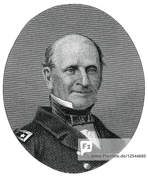 Silas Horton Stringham  admiral in the United States Navy  1862-1867.Artist: J Rogers