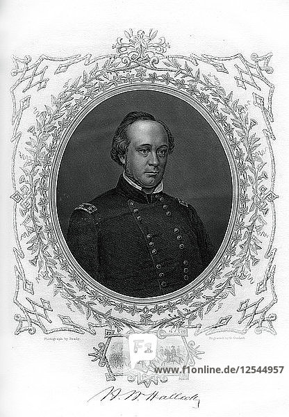 General Henry Wager Halleck  senior Union Army commander  1862-1867.Artist: G Stodart