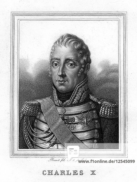 Karl X.  König von Frankreich  19. Jahrhundert.Künstler: Perrot