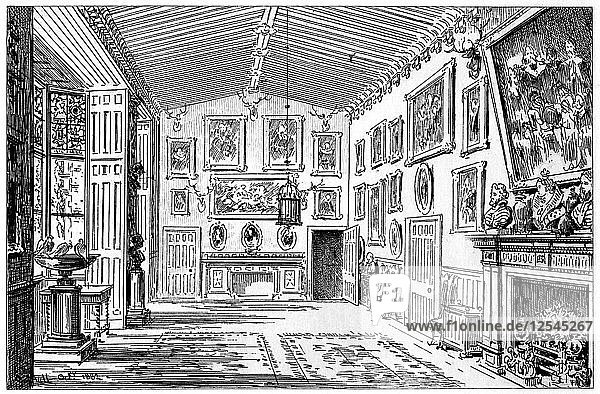 Die große Halle von Charlecote Park  Warwickshire  1885  Künstler: Edward Hull