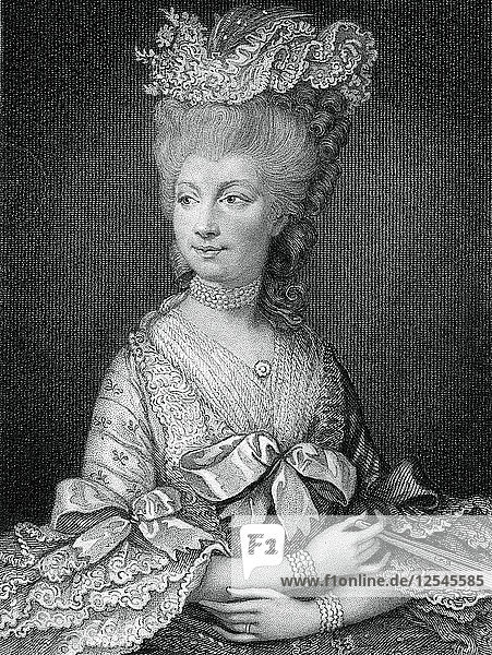 Königin Charlotte  Königingemahlin von Georg III.  (19. Jahrhundert) Künstler: Lesen
