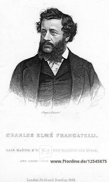 Charles Elme Francatelli  1862. Artist: Unknown