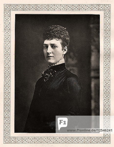 Alexandra von Dänemark  Prinzessin von Wales  Ende des 19. Jahrhunderts Künstler: W&D Downey