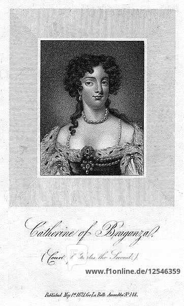Katharina von Braganza  Gemahlin von König Karl II. von England  (1821). Künstler: Unbekannt