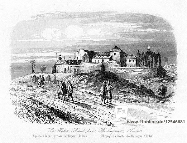 Der kleine Berg bei Meliapur  Indien  um 1840  Künstler: N Remond